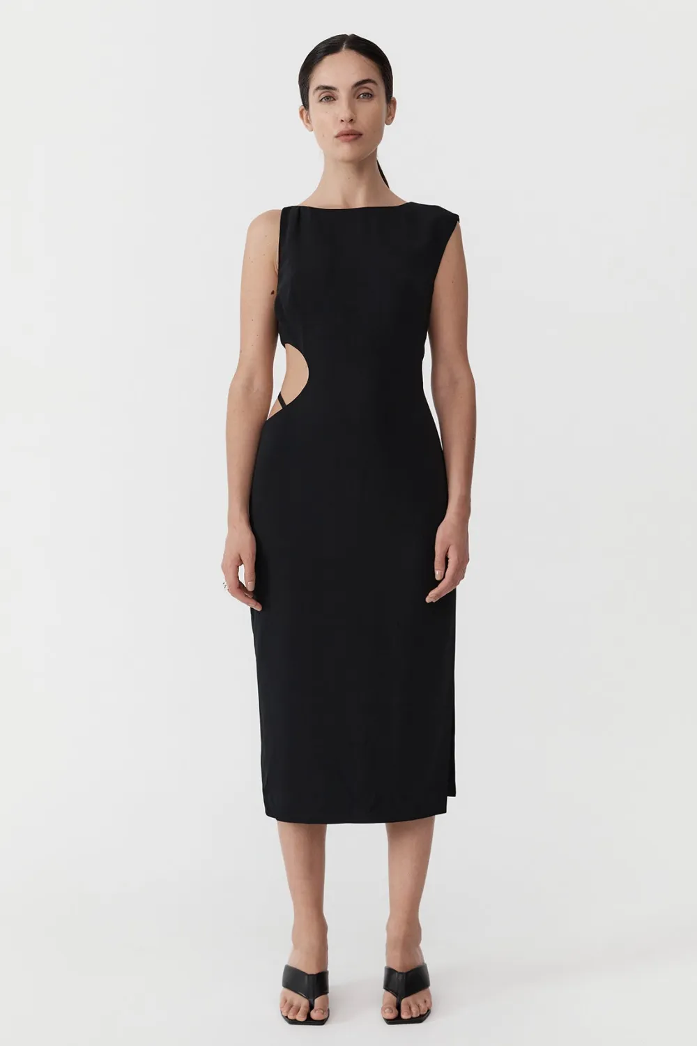 Arc Cut Out Dress - Black|St. Agni Fashion