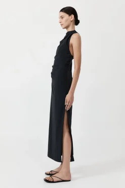 Asymm Tuck Dress - Black|St. Agni Cheap