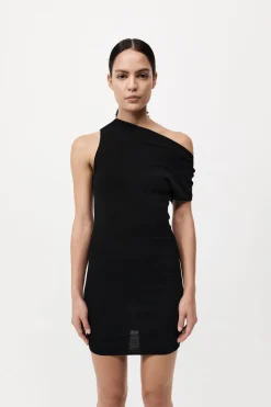 Asymmetric Knit Mini Dress -|St. Agni Outlet