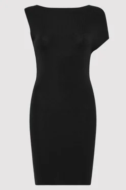 Asymmetric Knit Mini Dress -|St. Agni Outlet