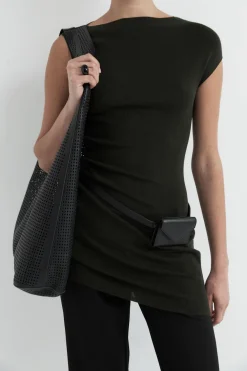Asymmetric Knit Mini Dress -|St. Agni Store
