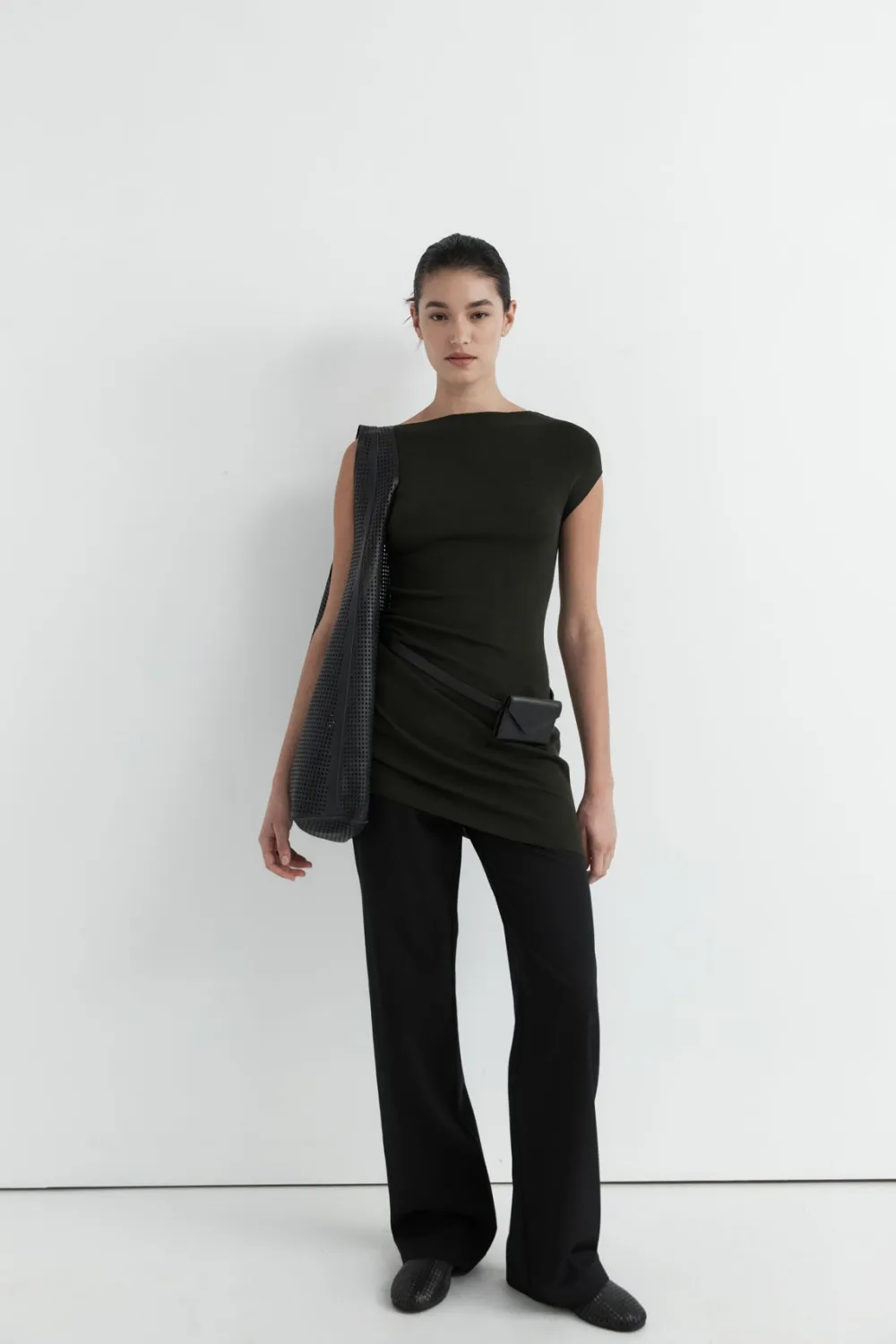 Asymmetric Knit Mini Dress -|St. Agni Store
