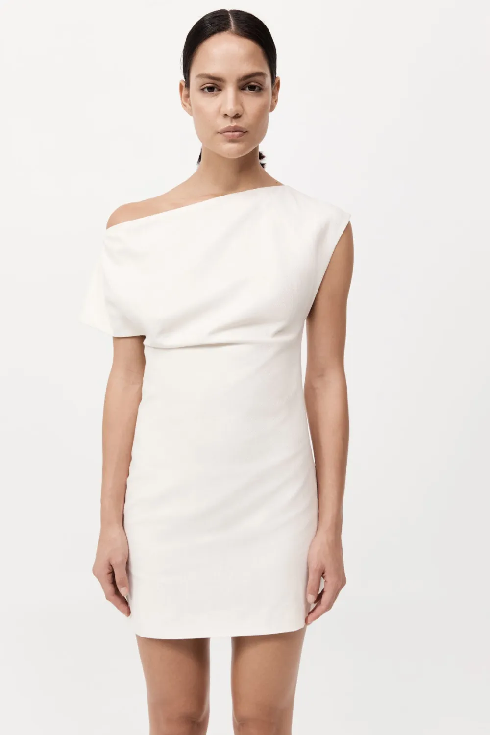 Asymmetric Mini Dress - Ivory|St. Agni Shop