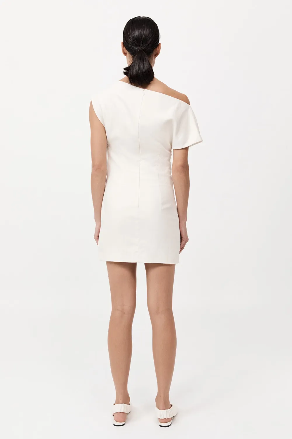 Asymmetric Mini Dress - Ivory|St. Agni Shop