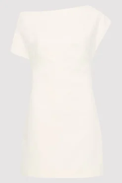 Asymmetric Mini Dress - Ivory|St. Agni Shop