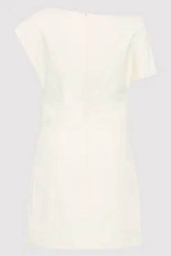 Asymmetric Mini Dress - Ivory|St. Agni Shop