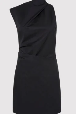 Asymmetric Tuck Mini Dress -|St. Agni Outlet