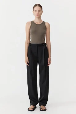 Belted Pants - Black|St. Agni New