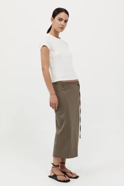 Belted Pencil Skirt -|St. Agni Discount