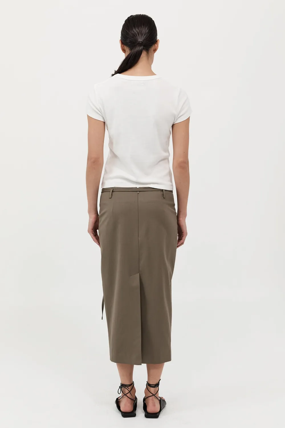 Belted Pencil Skirt -|St. Agni Discount