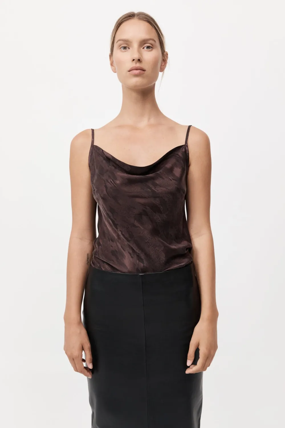 Bias Slip Cami - Chocolate Plum|St. Agni Outlet