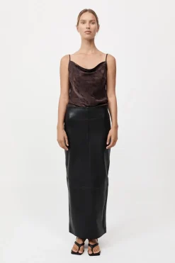 Bias Slip Cami - Chocolate Plum|St. Agni Outlet