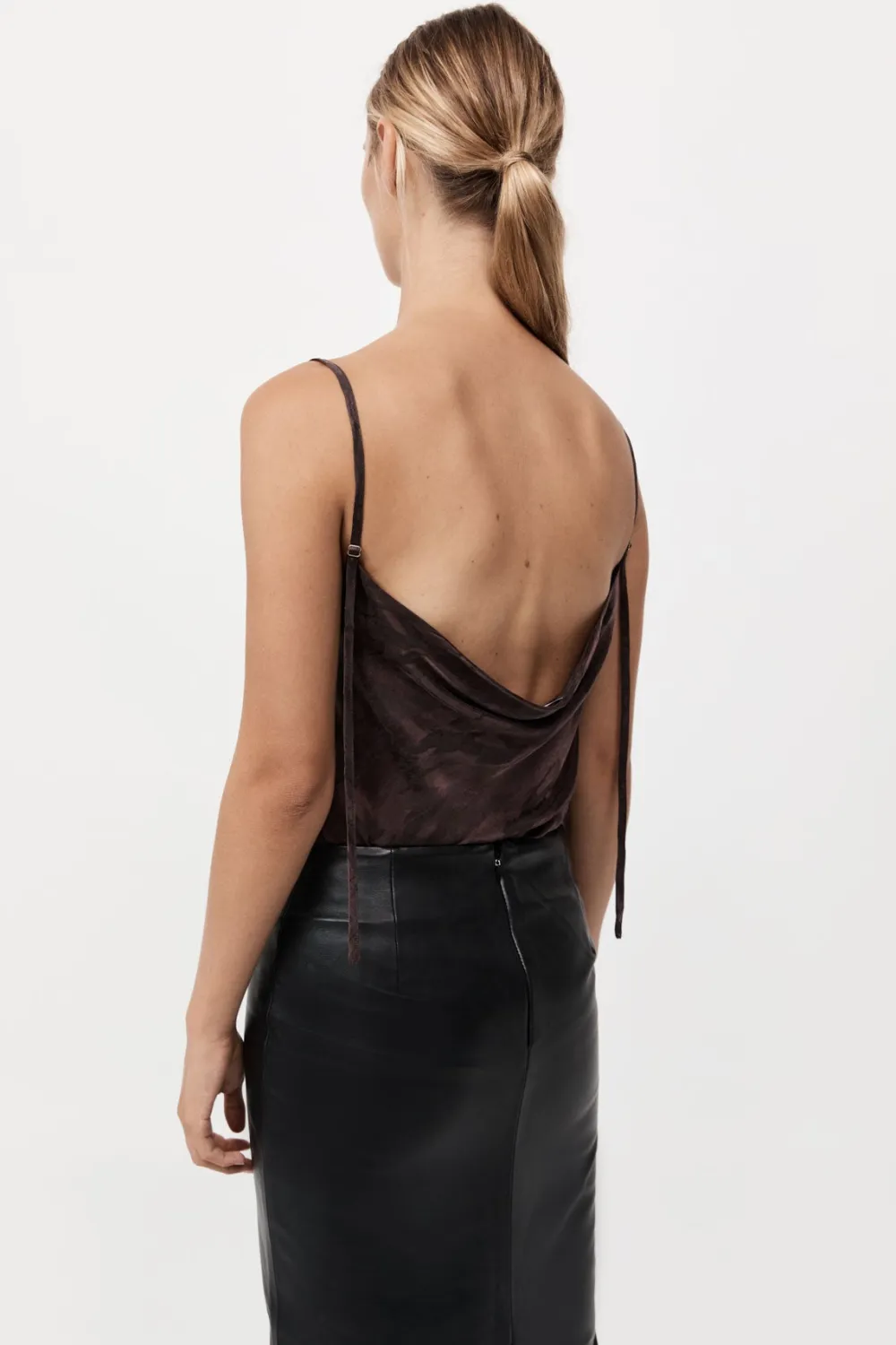 Bias Slip Cami - Chocolate Plum|St. Agni Outlet