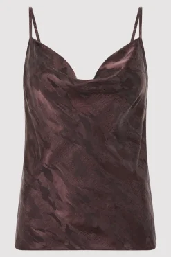Bias Slip Cami - Chocolate Plum|St. Agni Outlet