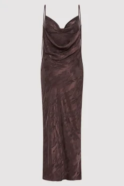 Bias Slip Dress - Chocolate Plum|St. Agni Hot