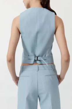 Carter Vest - Stone Blue|St. Agni Outlet