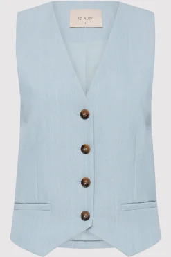 Carter Vest - Stone Blue|St. Agni Outlet