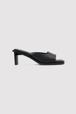 Contrast Stitch Heel - Black|St. Agni Clearance