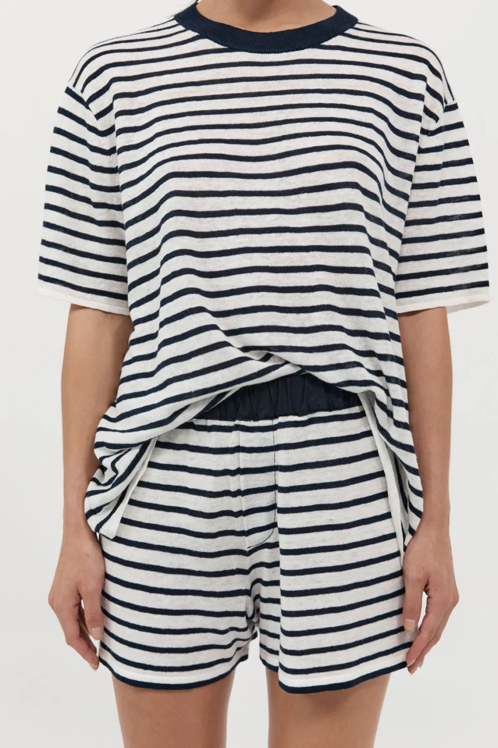 Copain Knit Shorts - Brenton Stripe|St. Agni Sale