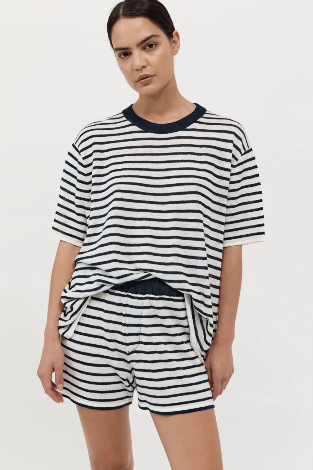 Copain Knit Shorts - Brenton Stripe|St. Agni Sale