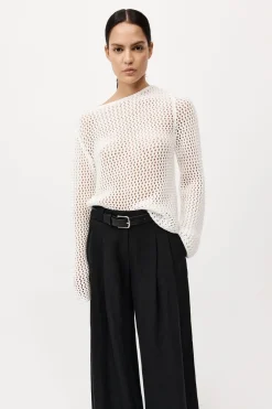 Cotton Crochet Jumper -|St. Agni Cheap