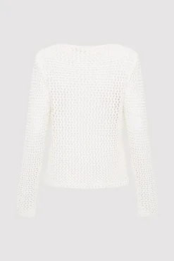 Cotton Crochet Jumper -|St. Agni Cheap