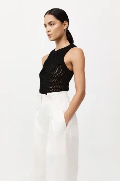 Cotton Crochet Tank -|St. Agni Sale