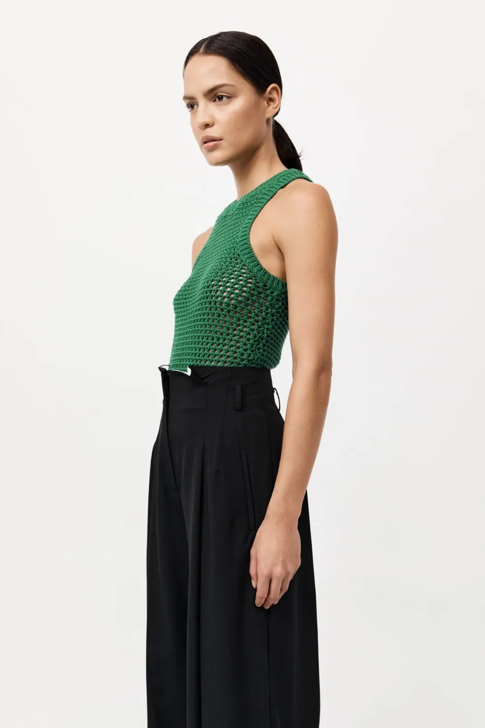 Cotton Crochet Tank -|St. Agni Shop