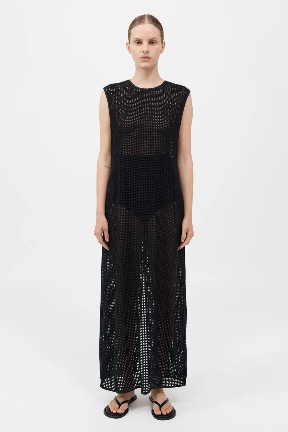 Cotton Grid Dress -|St. Agni Flash Sale