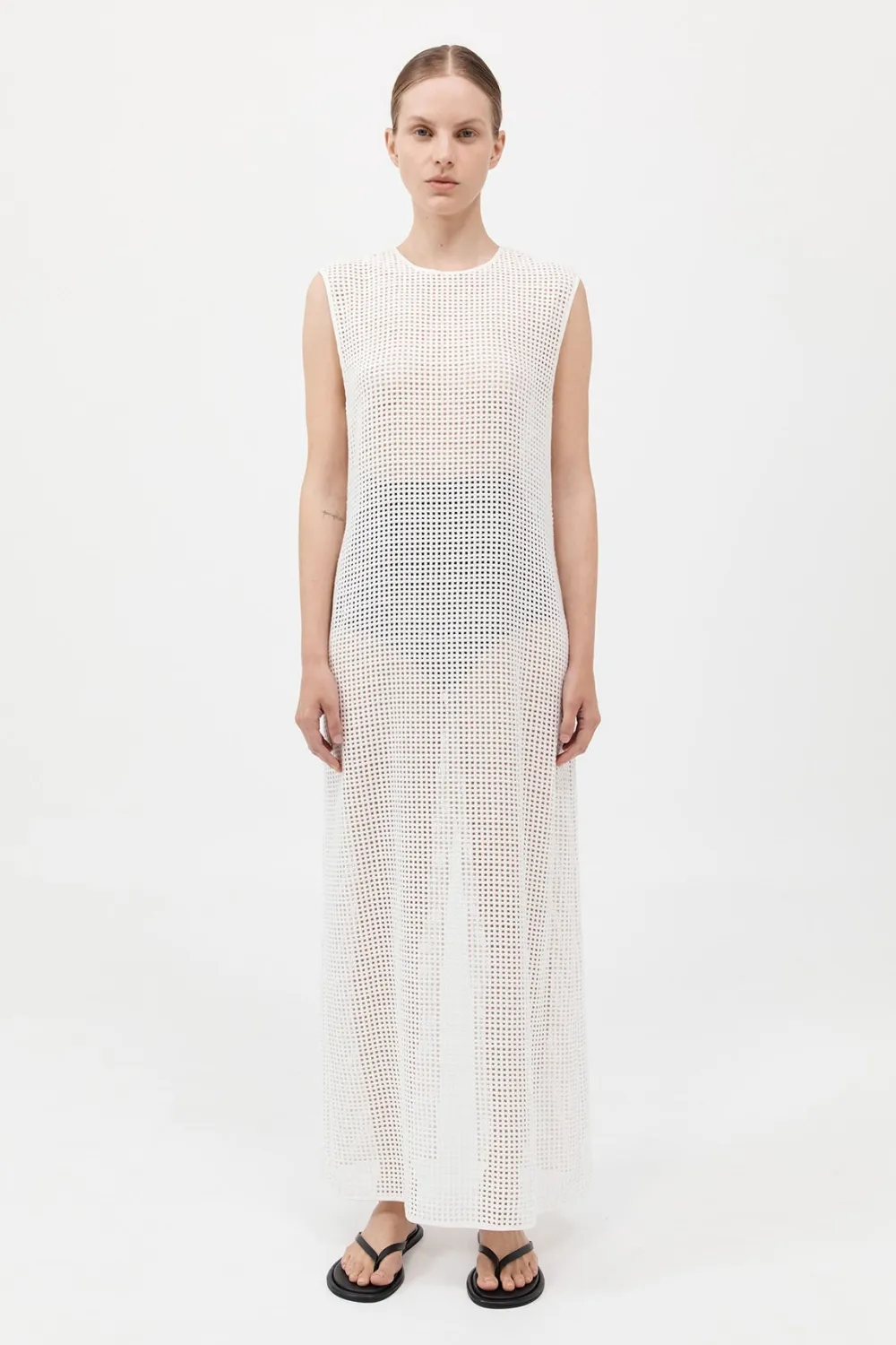 Cotton Grid Dress -|St. Agni Cheap