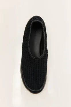 Cotton Grid Flats - Black|St. Agni Discount