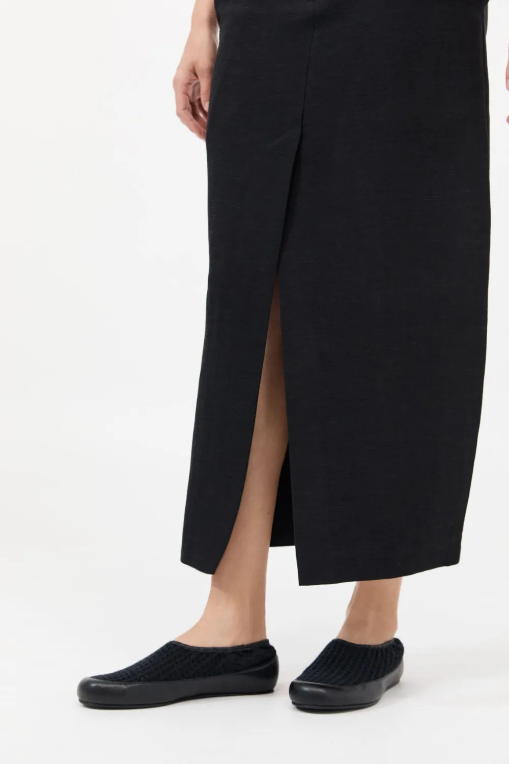 Cotton Grid Flats - Black|St. Agni Discount