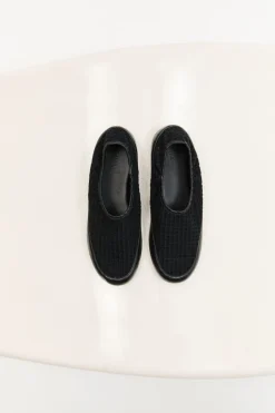 Cotton Grid Flats - Black|St. Agni Discount