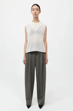 Cotton Grid Shell Top -|St. Agni Best