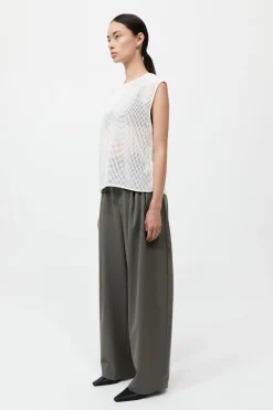 Cotton Grid Shell Top -|St. Agni Best