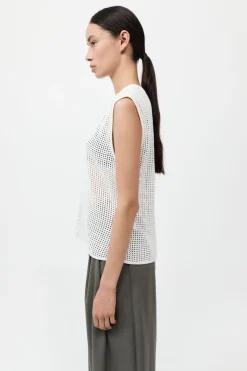 Cotton Grid Shell Top -|St. Agni Best