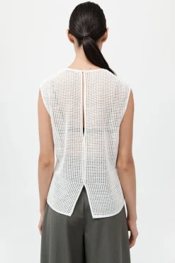 Cotton Grid Shell Top -|St. Agni Best