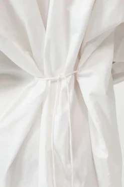 Cotton Oversized Shirt Dress - White|St. Agni Hot