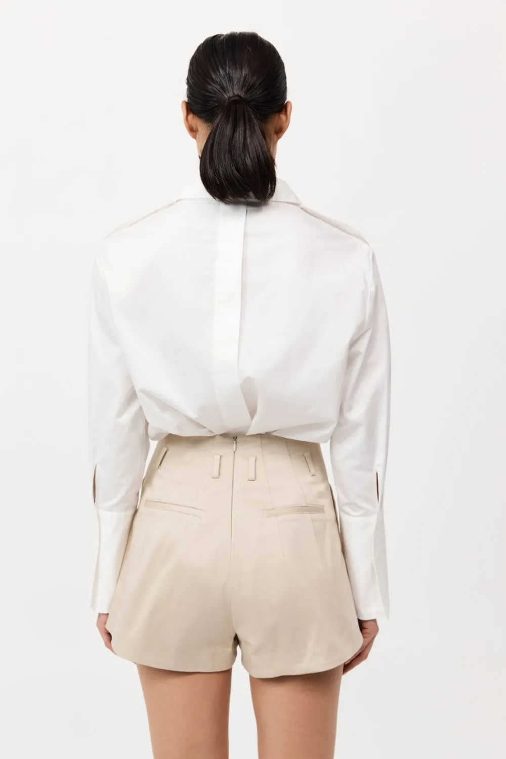 Cotton Paperbag Waist Shorts -|St. Agni Cheap