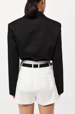 Cotton Paperbag Waist Shorts -|St. Agni Hot
