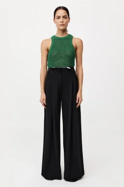 Cotton Paperbag Waist Trousers -|St. Agni Clearance