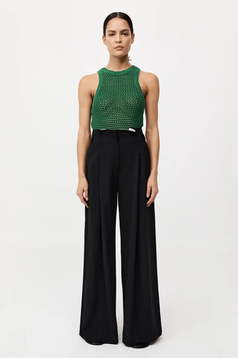 Cotton Paperbag Waist Trousers -|St. Agni Clearance