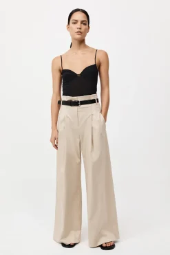 Cotton Paperbag Waist Trousers -|St. Agni Hot