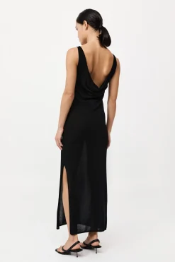 Cowl Back Cami Dress - Black|St. Agni Clearance