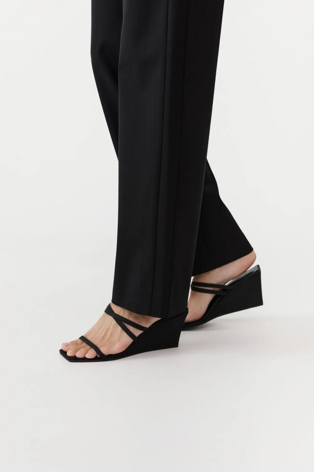 Cross Strap Wedge -|St. Agni Clearance