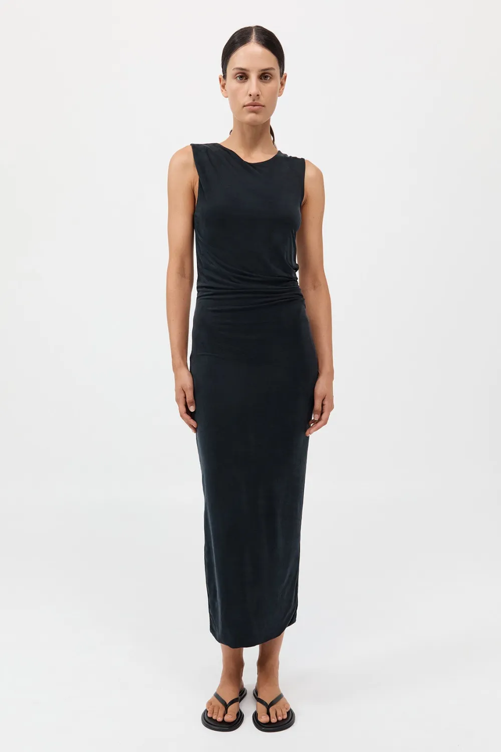 Cupro Jersey Drape Dress -|St. Agni Shop
