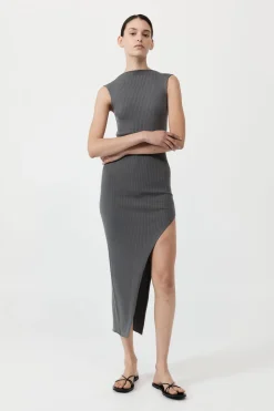 Cut Away Knit Dress -|St. Agni Fashion