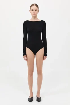 Cut Out Bodysuit - Black|St. Agni Outlet