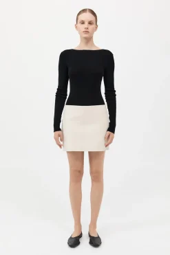Cut Out Bodysuit - Black|St. Agni Outlet