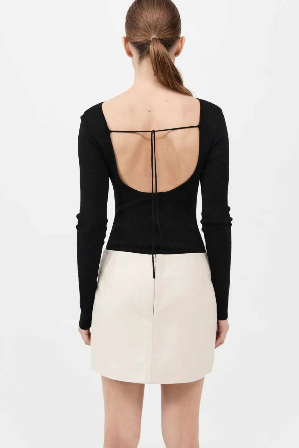 Cut Out Bodysuit - Black|St. Agni Outlet